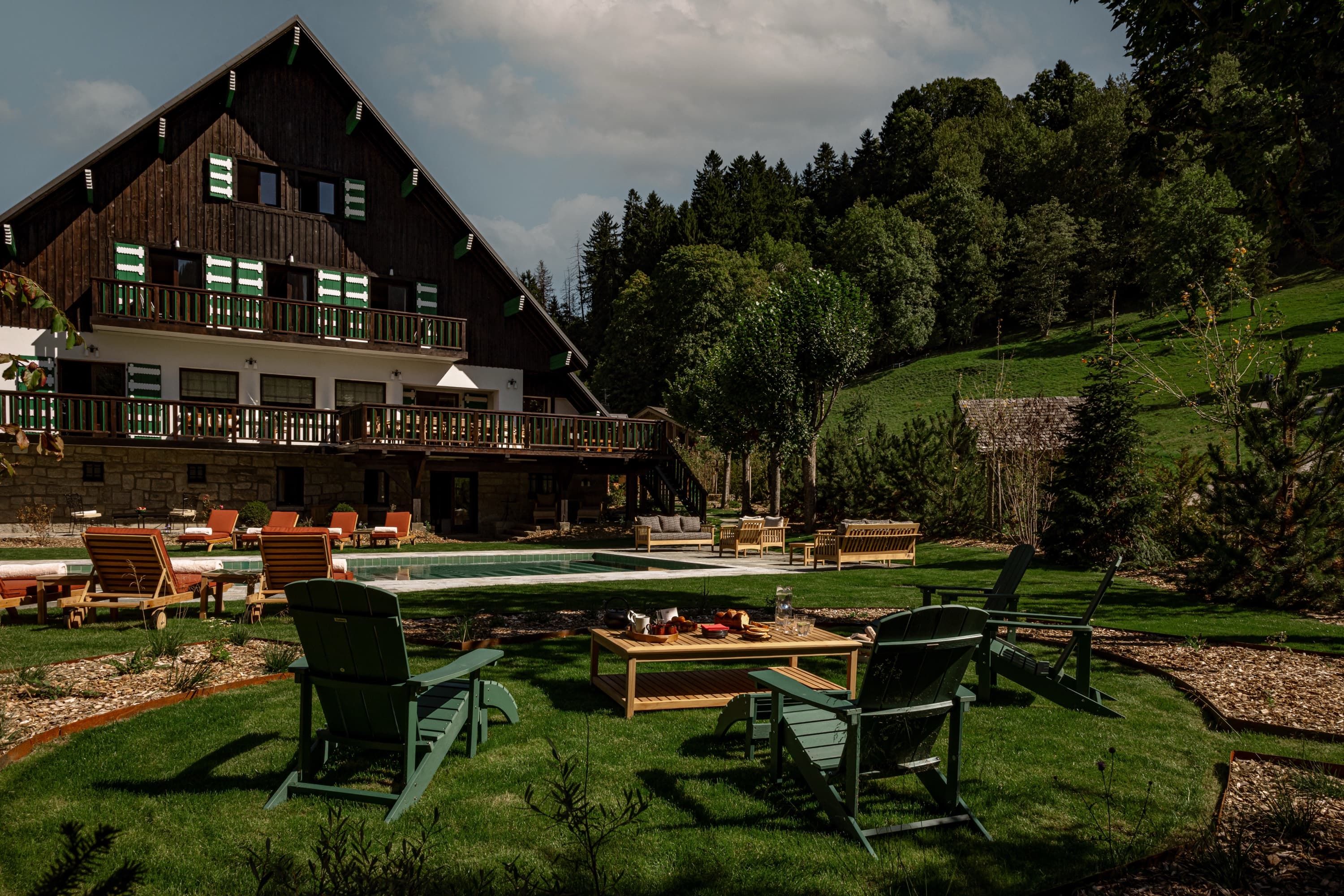 witness locations le sarto megeve garden adirondack chairs pool chalet