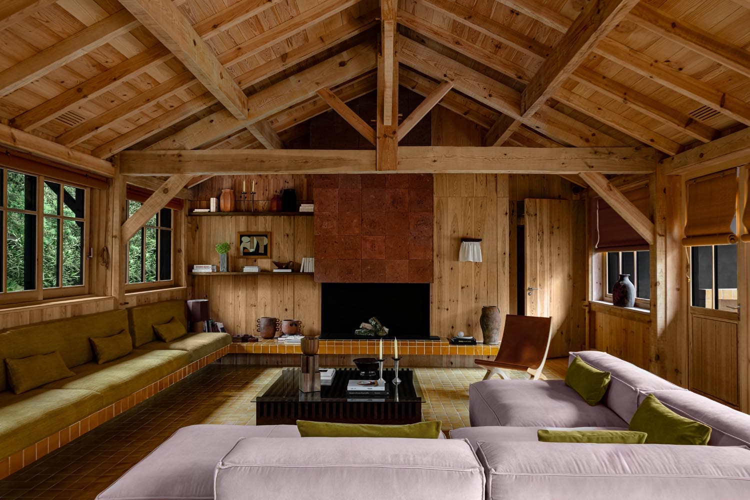 witness locations le coeur du ferret cap ferret living room vaulted timber ceiling sectional fireplace