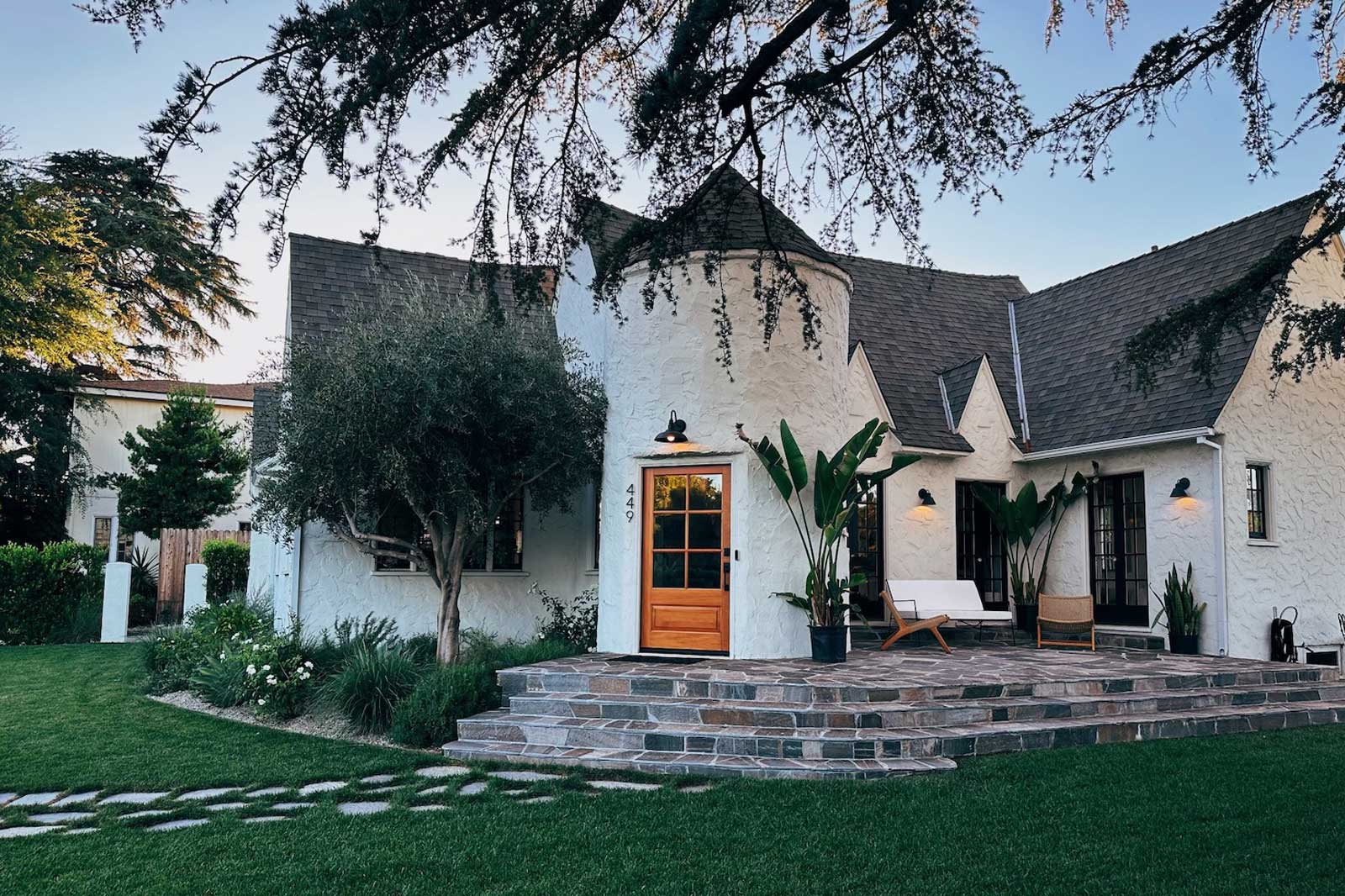 witness locations alahambra house alhambra los angeles exterior white tudor cottage front lawn