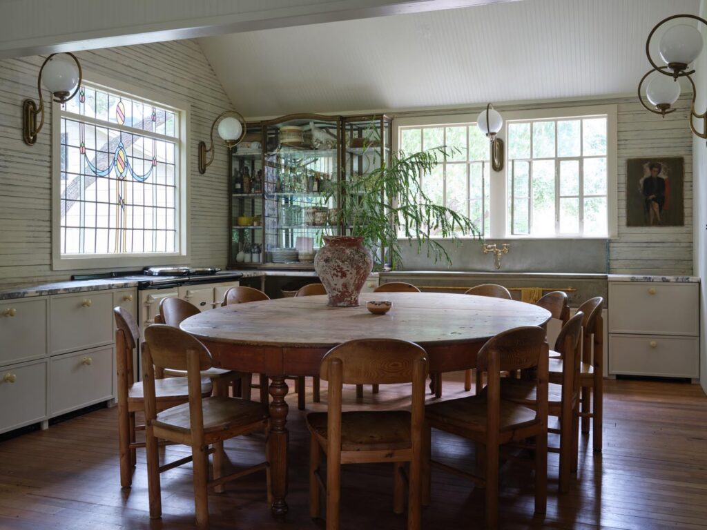 Vintage farmhouse dining room near Round Top Antique Fair